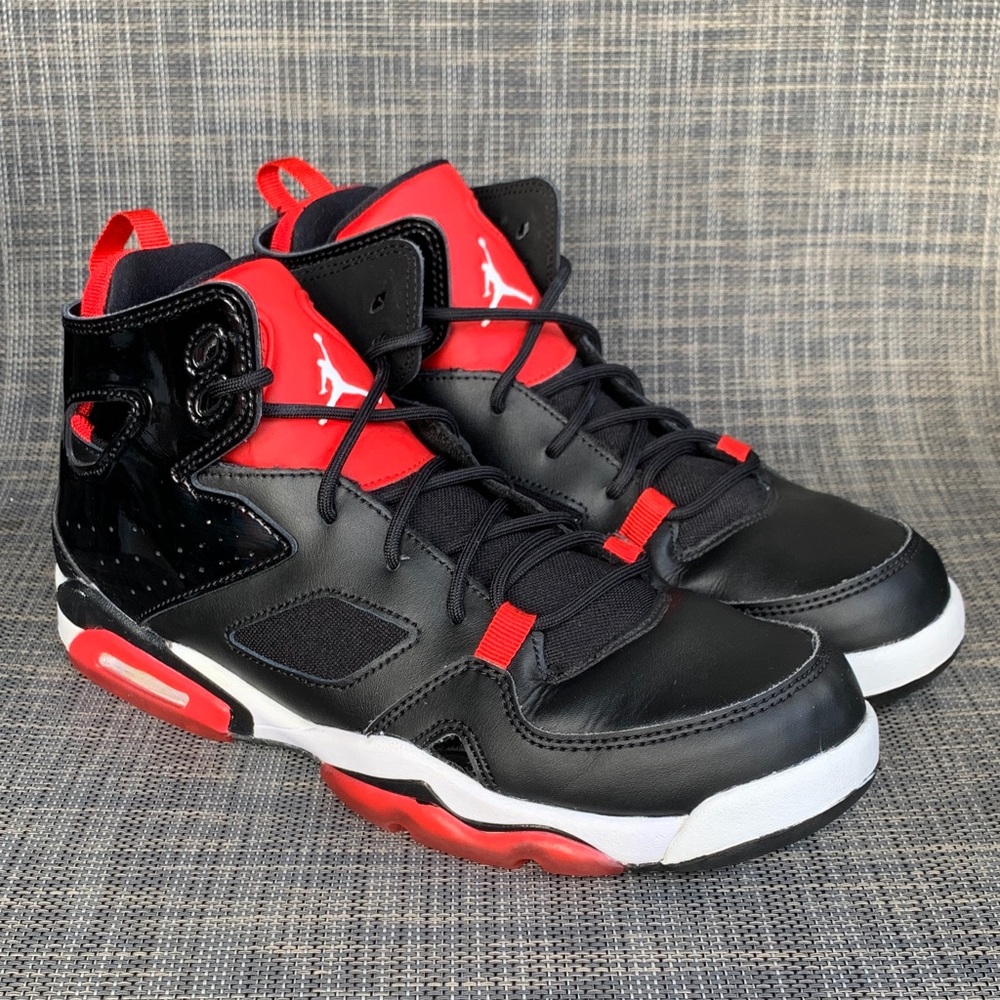 Jordan Kid's Flight Club '91 Black and Red High Sneakers Youth size 7